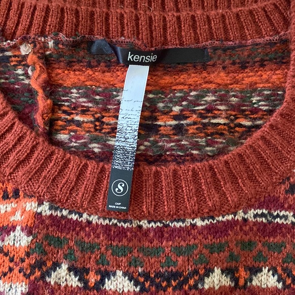 kensie • 3/4 sleeve nordic sweater • small - Picture 4 of 6